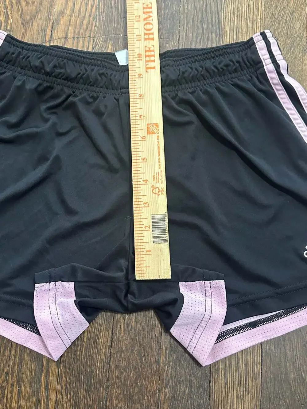 Adidas Black and Pink 3-Stripe Athletic Shorts Size M Gym Casual Workout